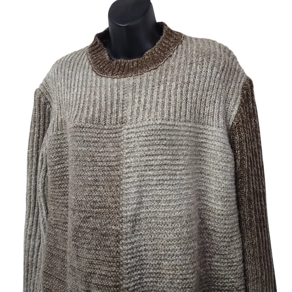 Maglia Women's Brown Chunky Knit Long Sleeve Round Neck Sweater Dress Size XL - Picture 5 of 10